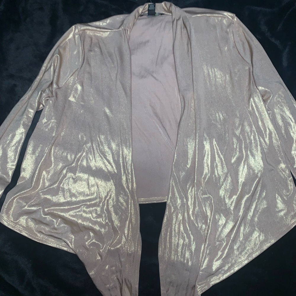 Shiny champagne cardigan